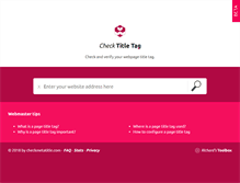 Tablet Screenshot of checkmetatitle.com